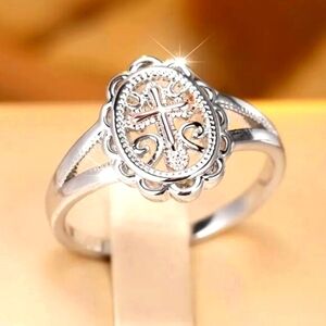 Sterling Silver Cross Ring